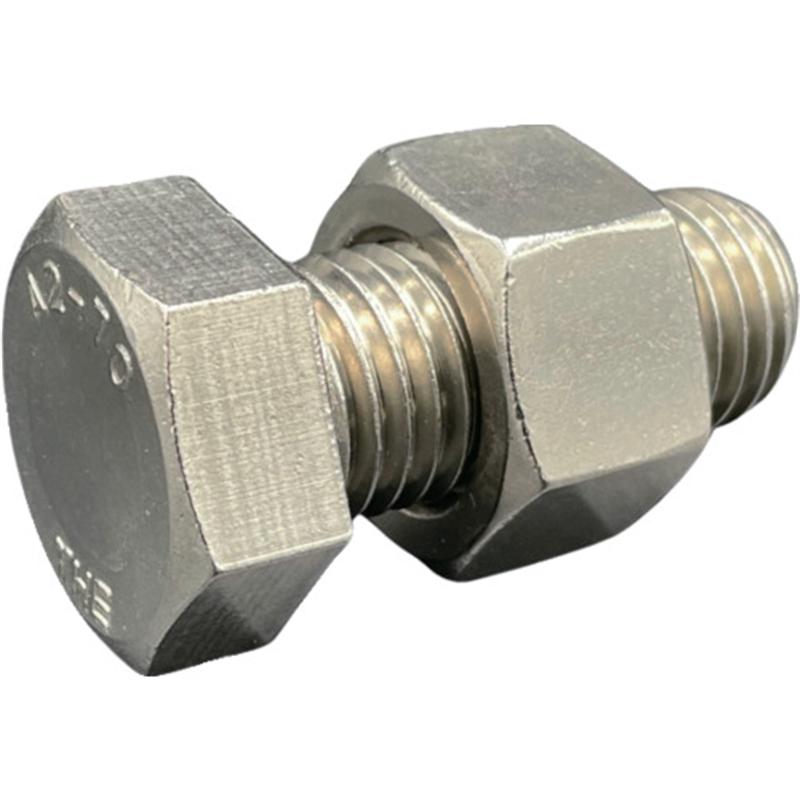 HIーLEAD 六角ボルト・ナット(本体規格/新JIS) A2-70 SUS304/ステンレス M20X45L ピッチ2.5 全ねじ スタイル1ナット 1組（ご注文単位1組）【直送品】