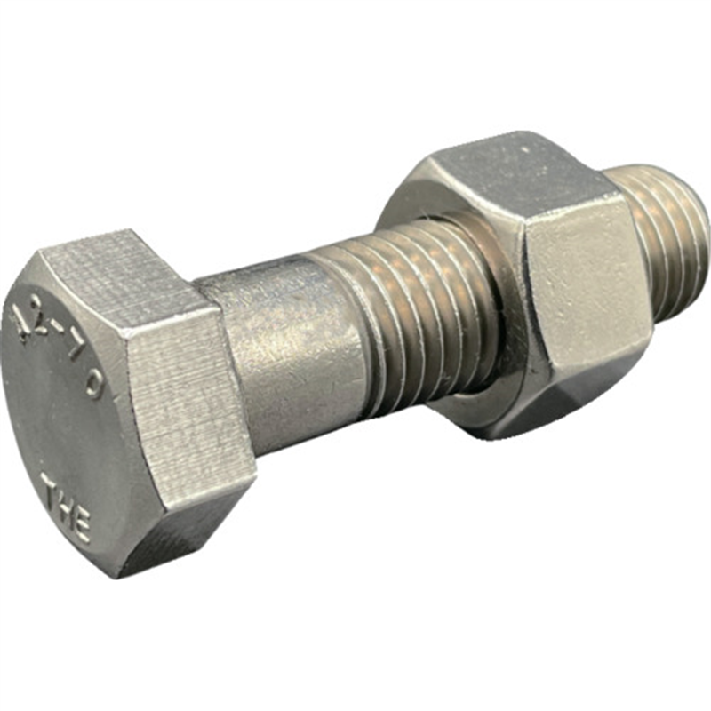 HIーLEAD 六角ボルト・ナット(本体規格/新JIS) A2-70 SUS304/ステンレス M16X55L ピッチ2.0 半ねじ スタイル1ナット 1組（ご注文単位1組）【直送品】