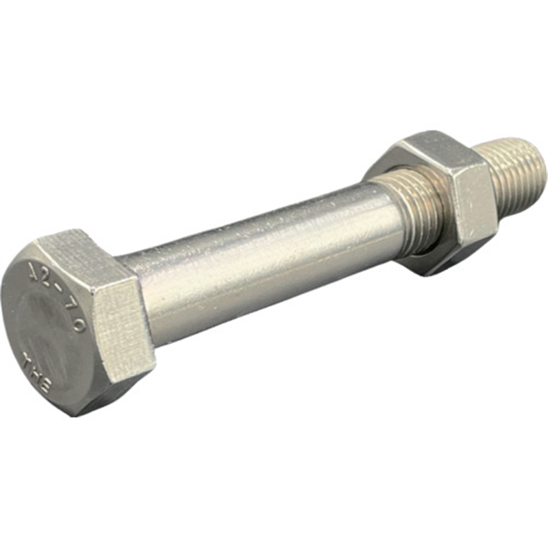 HIーLEAD 六角ボルト・ナット(本体規格/新JIS) A2-70 SUS304/ステンレス M20X120L ピッチ2.5 半ねじ スタイル1ナット 1組（ご注文単位1組）【直送品】