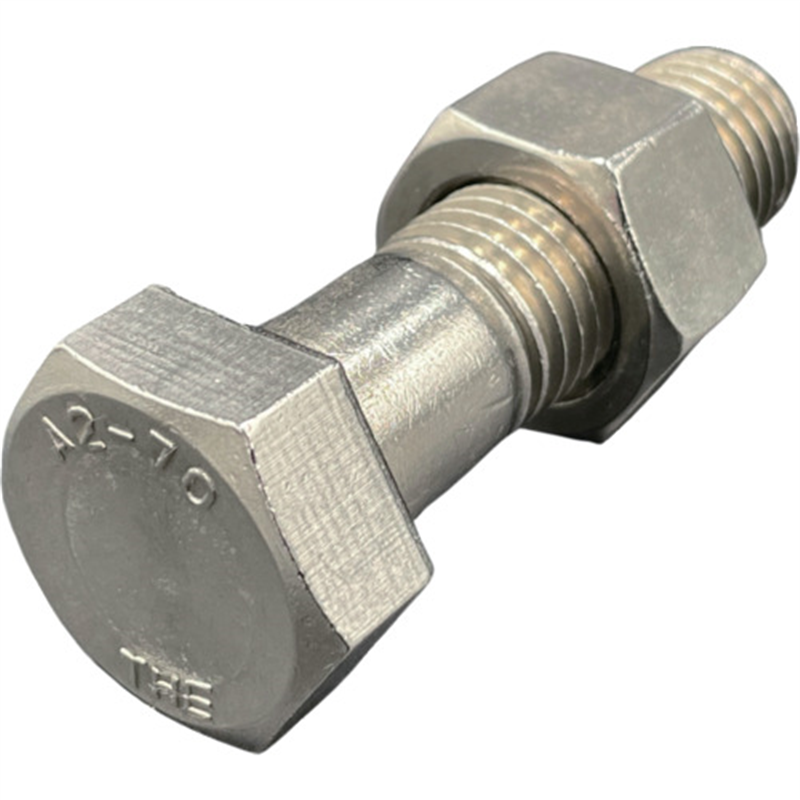 HIーLEAD 六角ボルト・ナット(本体規格/新JIS) A2-70 SUS304/ステンレス M20X75L ピッチ2.5 半ねじ スタイル1ナット 1組（ご注文単位1組）【直送品】