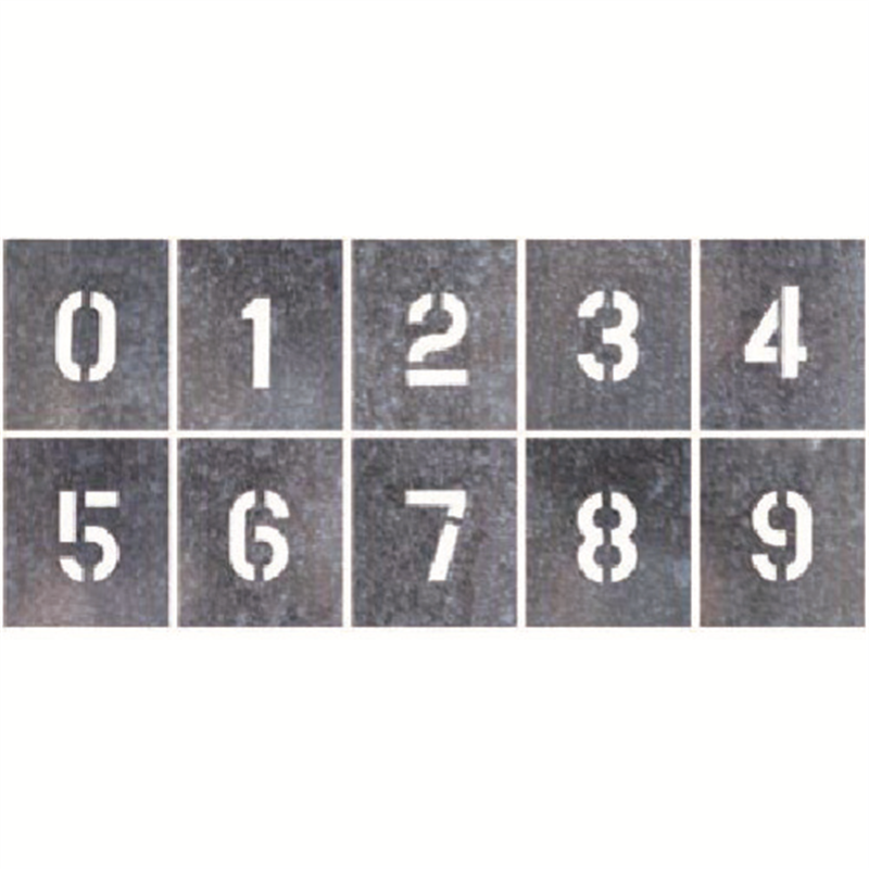 つくし 吹付プレート小サイズ [0~9]10枚組 1組（ご注文単位1組）【直送品】