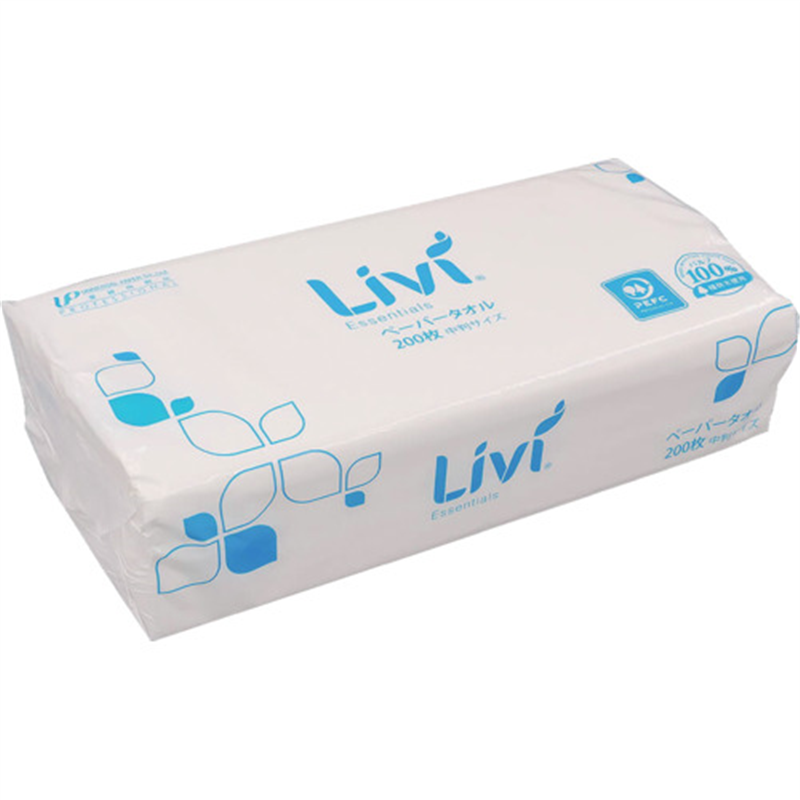 リビィ 8780 ペーパータオルレギュラ中判 1袋（ご注文単位1袋）【直送品】