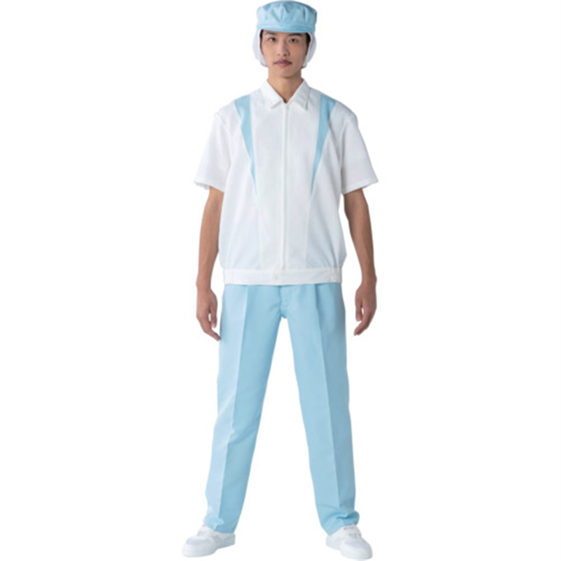 TriApex クリーンスーツ男子上衣 JB258A ホワイト/ブルー 3L 1枚（ご注文単位1枚）【直送品】