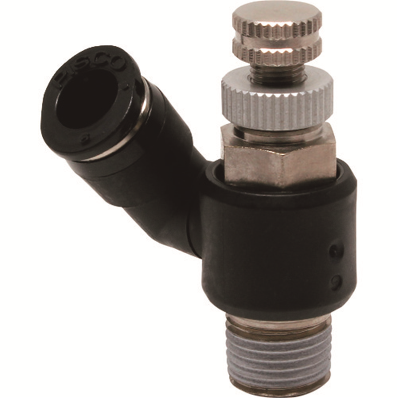 PISCO スロットルバルブ フリー チューブ6MMネジR1/8 1個（ご注文単位1個）【直送品】