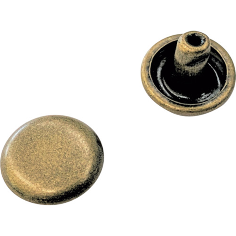 ユタカメイク 平ベルト金具 両面カシメ 大オス・メス(各10個) 1袋（ご注文単位1袋）【直送品】