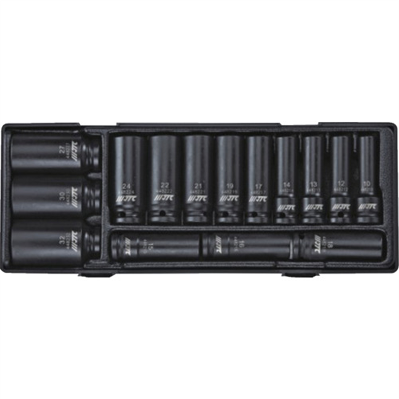 JTC 12.7mm 12PCS ディープインパクトソケットセット 1セット（ご注文単位1セット）【直送品】