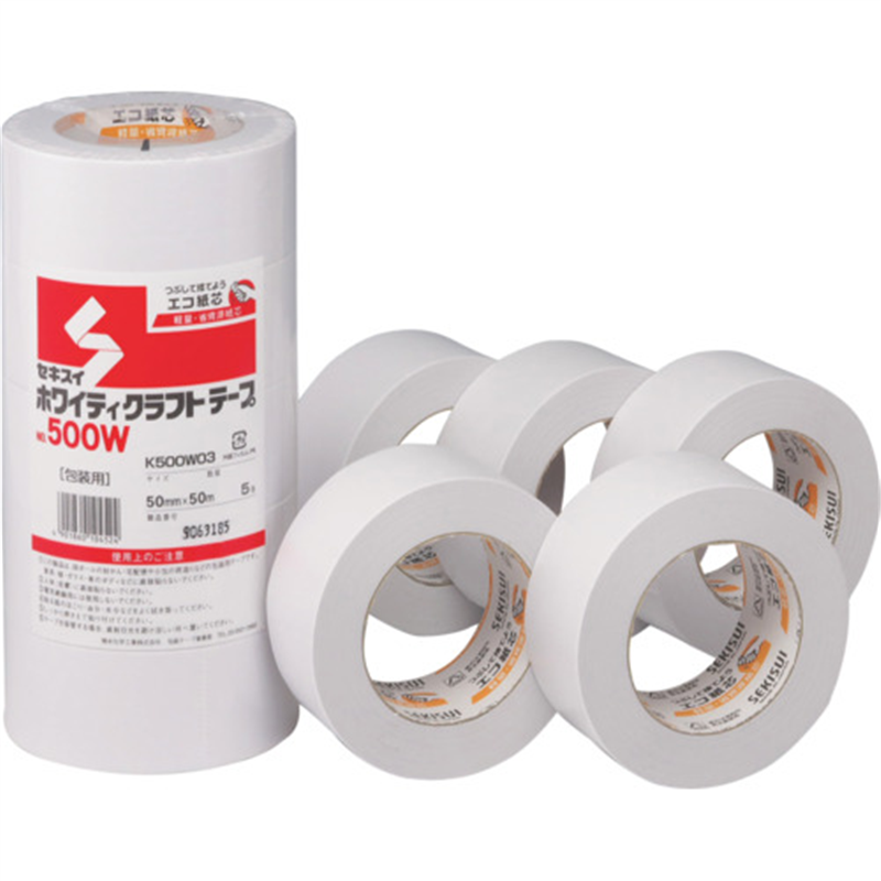 積水 ホワイティクラフトテープ#500W 25X50 1巻（ご注文単位10巻）【直送品】