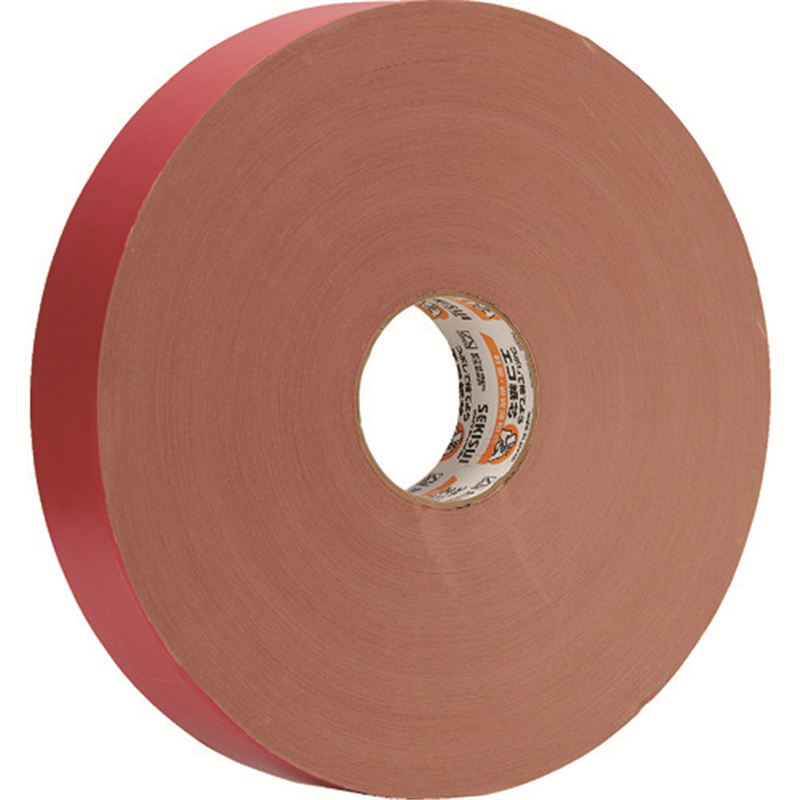 積水 クラフトテープ#500 50X500m 赤色 1巻（ご注文単位5巻）【直送品】