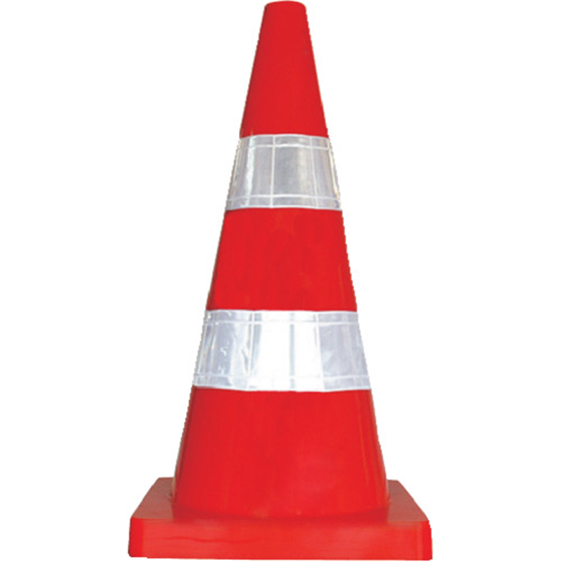 安全興業 安全コーン Wコーン 赤白2段 反射リングタイプ 1本（ご注文単位1本）【直送品】