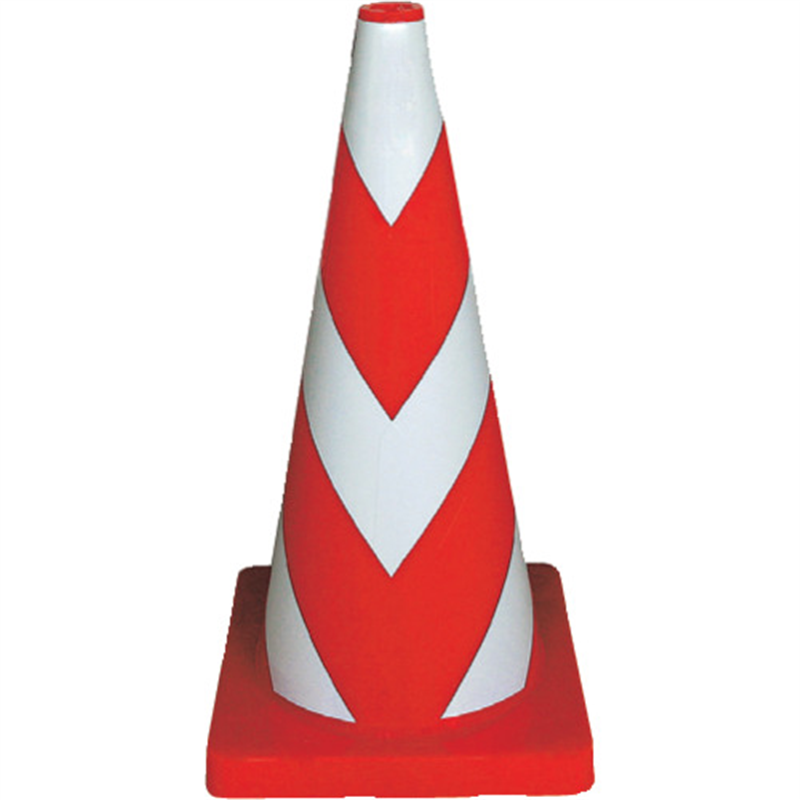安全興業 安全コーン Wコーン 赤白3段 反射タイプ 1本（ご注文単位1本）【直送品】