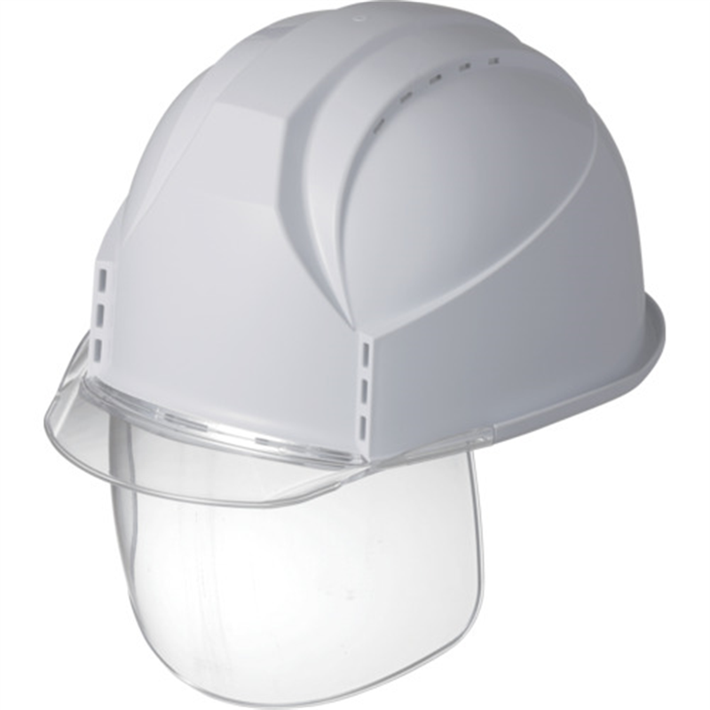 スミハット KKC3S型 帽体(スノーホワイト)・バイザー(クリア)・シールド付き 1個（ご注文単位1個）【直送品】