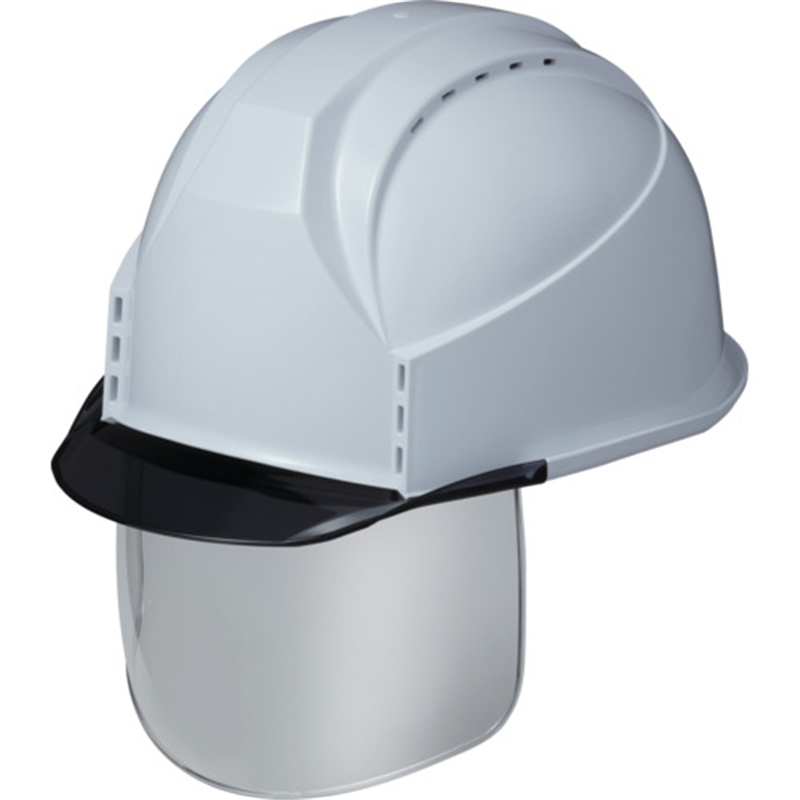 スミハット KKC3S型 帽体(Nクールホワイト)・バイザー(グレースモーク)・シールド付き遮熱タイプ 1個(ご注文単位1個)【直送品】