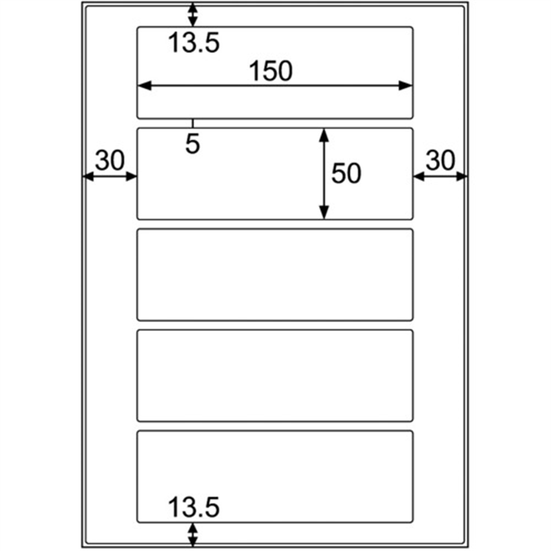 HISAGO 屋外用ラベル 油面・粗い面対応 A4 5面 1パック（ご注文単位1パック）【直送品】