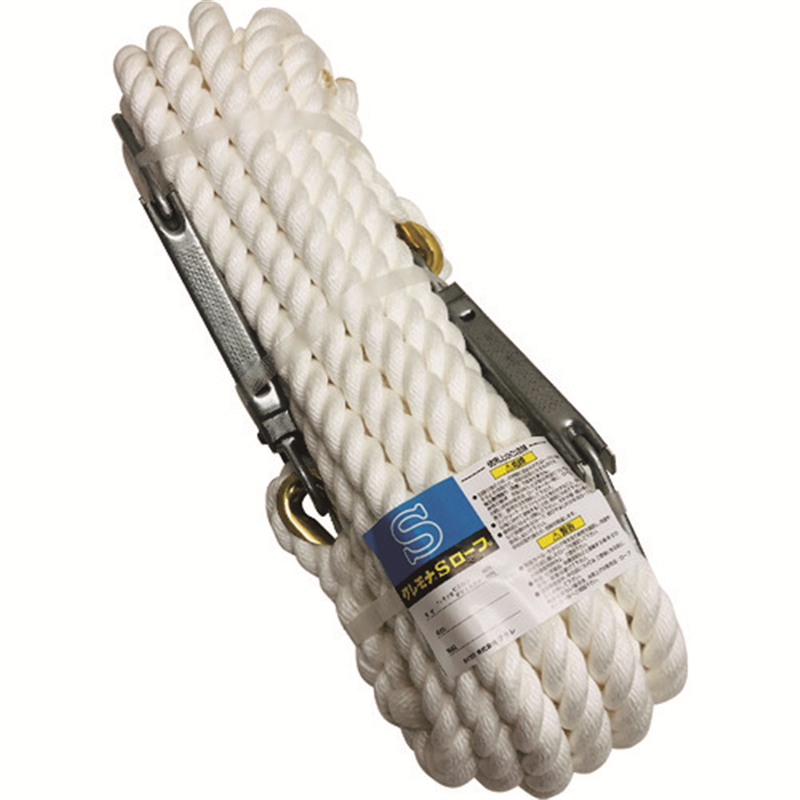 まつうら 両端大口径フック付 クレモナS荷揚げ用ロープ 16mmΦ×20m 1本（ご注文単位1本）【直送品】