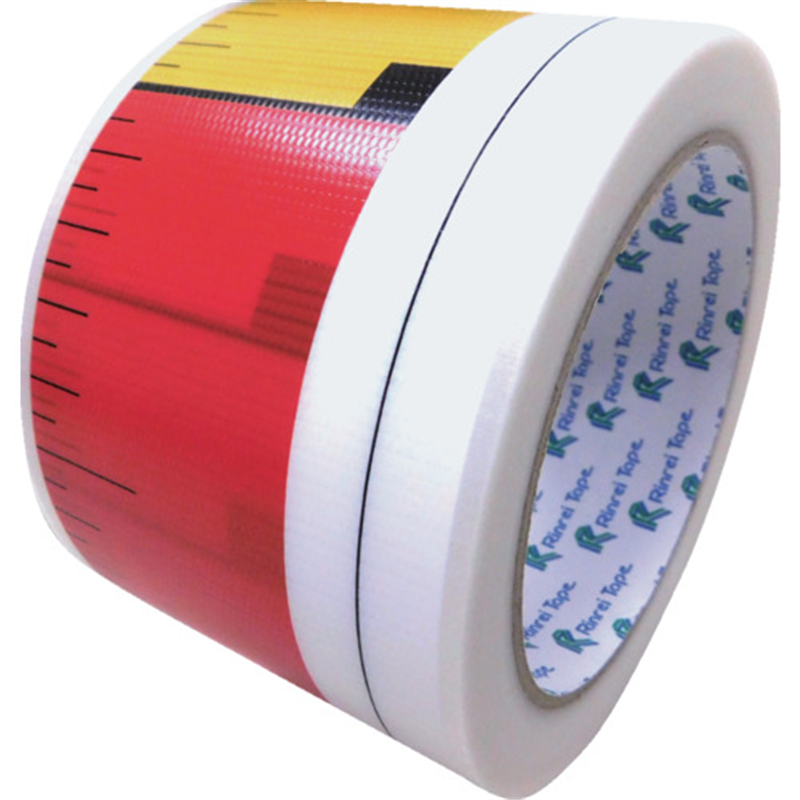 萩原 出来高計測用目盛り付きテープ 簡単×テープロッド 70mm×25m 1巻（ご注文単位1巻）【直送品】