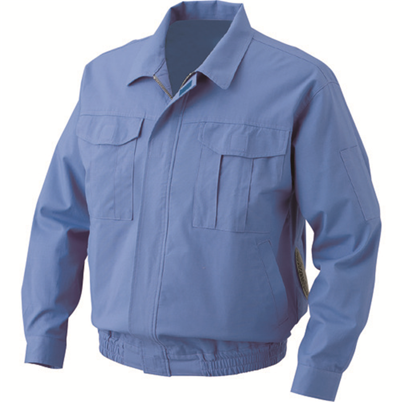 空調服 綿難燃 ウエアのみ ライトブルー M 1着（ご注文単位1着）【直送品】