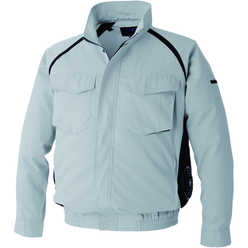 空調服 ファン付ウェア 空調服[[R下]] 長袖ブルゾン ウエアのみ シルバー 5L 1着（ご注文単位1着）【直送品】