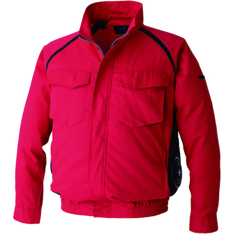 空調服 ファン付ウェア 空調服[[R下]] 長袖ブルゾン ウエアのみ レッド M 1着（ご注文単位1着）【直送品】