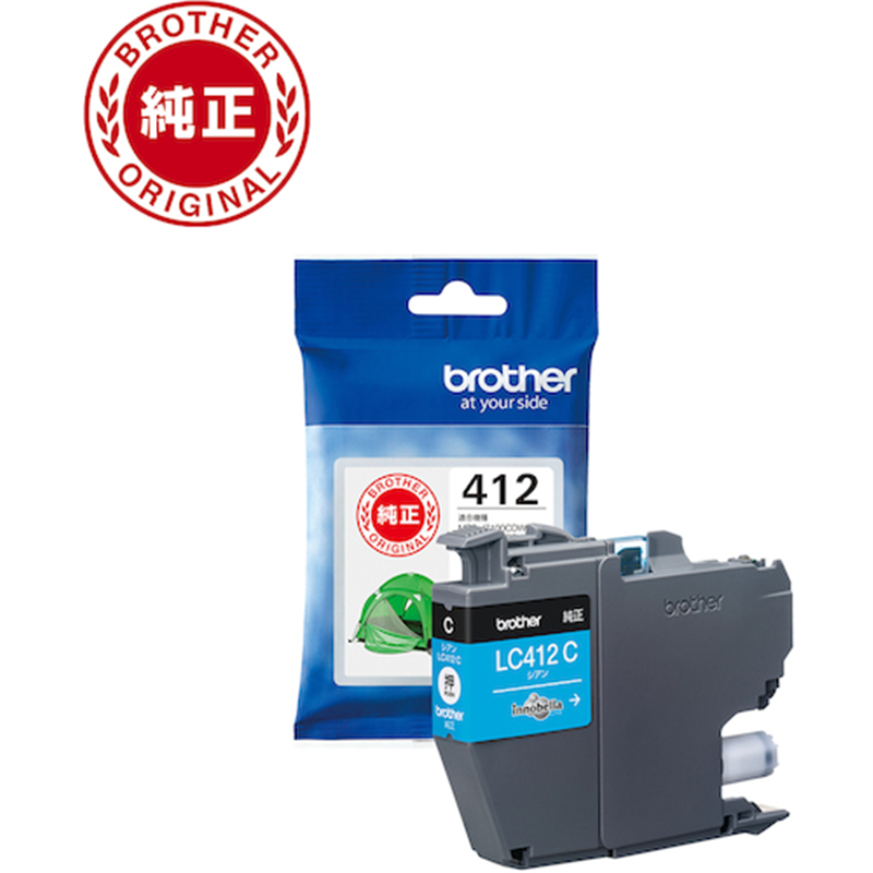 brother LC412C インクカートリッジ シアン 1個（ご注文単位1個）【直送品】