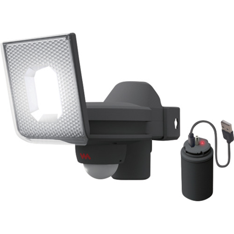 musashi 5W×1灯スライド型 LED充電式センサーライト 1台（ご注文単位1台）【直送品】