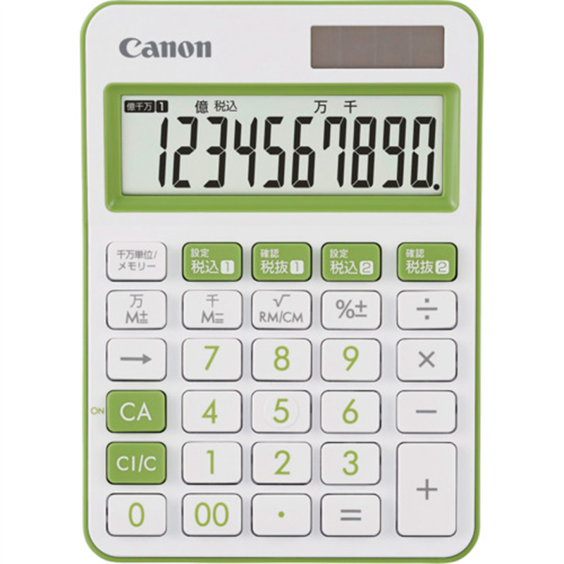 キヤノン 電卓 LS-105WUC-GR JPN SOB 1台（ご注文単位1台）【直送品】