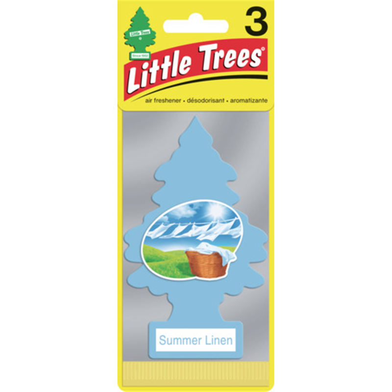 リトルツリーズ LT エアーフレッシュナー 3P - Summer Linen(サマーリネン) 1パック（ご注文単位1パック）【直送品】
