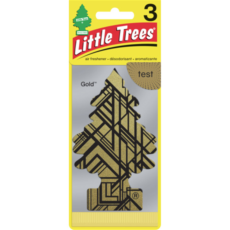 リトルツリーズ LT エアーフレッシュナー 3P - Gold(ゴールド) 1パック（ご注文単位1パック）【直送品】