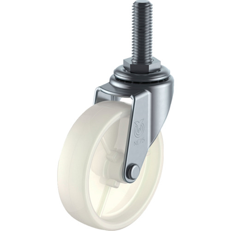 ユーエイ ねじ込み式 自在 キャスター ナイロン 車輪径50mm  Lタイプ LT型 ネジ寸法M12×14ピッチ1.25 1個（ご注文単位1個）【直送品】