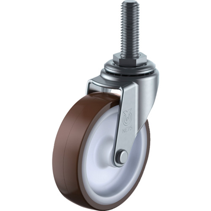 ユーエイ ねじ込み式 自在 キャスター ウレタン 車輪径75mm  Lタイプ LT型 ネジ寸法M12×14ピッチ1.25 1個（ご注文単位1個）【直送品】