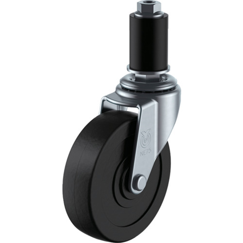 ユーエイ 差し込み式 自在 キャスター ゴム 車輪径40mm  Lタイプ LTF型 パイプ径16 1個（ご注文単位1個）【直送品】