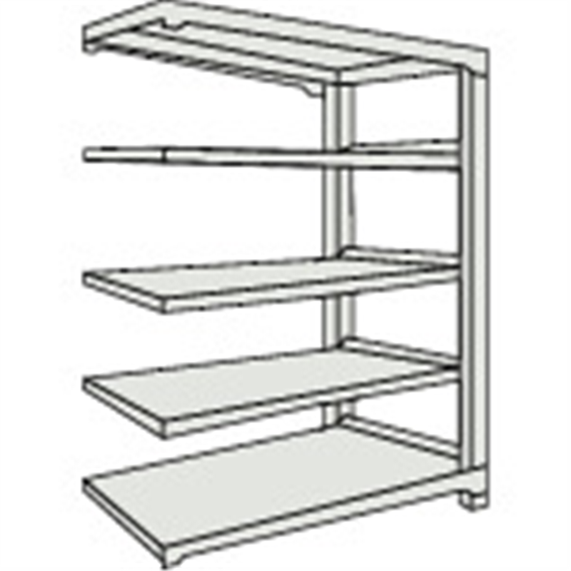 TRUSCO スチールラック M2型軽中量棚 1460X300XH1200 5段 連結 ネオグレー 1セット（ご注文単位1セット）【直送品】