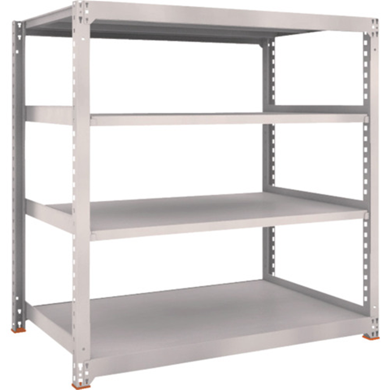 TRUSCO スチールラック M5型中量棚 1500×921×H1500 4段 単体 免震樹脂ベース付 ネオグレー ネオグレー 1台（ご注文単位1台）【直送品】