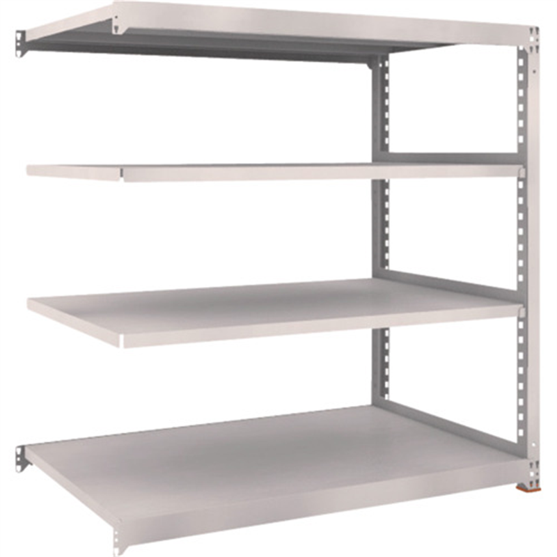 TRUSCO スチールラック M5型中量棚 1500X721XH2100 4段 連結 免震樹脂ベース付 ネオグレー ネオグレー 1セット（ご注文単位1セット）【直送品】