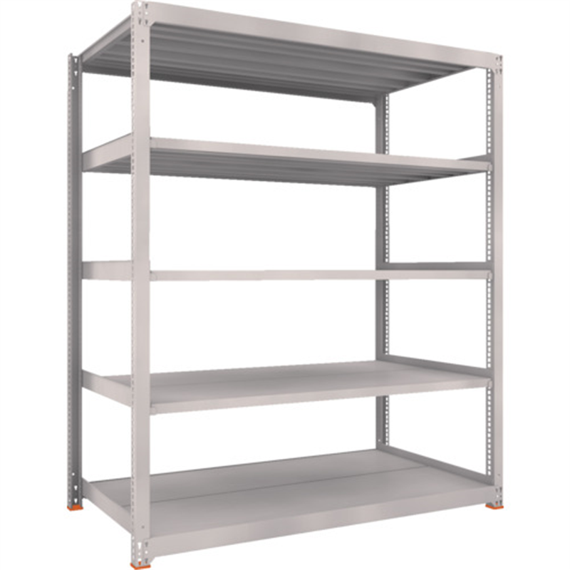 TRUSCO スチールラック M5型中量棚 1800X921XH2100 5段 単体 免震樹脂ベース付 ネオグレー ネオグレー 1台（ご注文単位1台）【直送品】