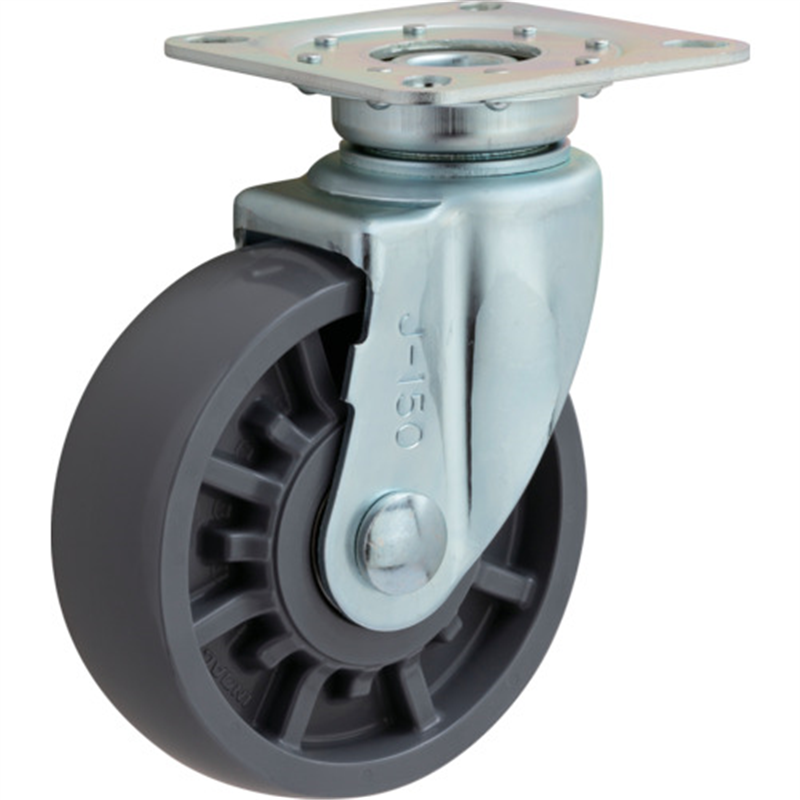 イノアック 低始動・高耐久キャスター 旋回金具付 150径 エラストマー 1個（ご注文単位1個）【直送品】