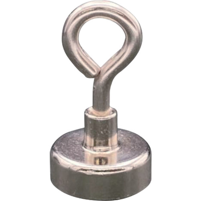 ラクテム 強力マグネット アイフック型 Φ20 ゴム付 1個（ご注文単位1個）【直送品】