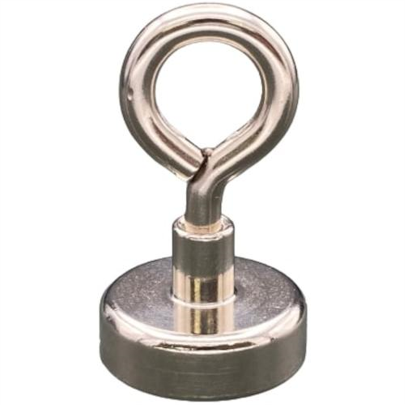 ラクテム 強力マグネット アイフック型 Φ25 ゴム付 1個（ご注文単位1個）【直送品】