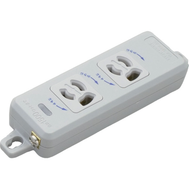 明工 横形OA用抜け止め接地タップ2コ口 ランプ､マグネット付 コードなし 1個（ご注文単位1個）【直送品】