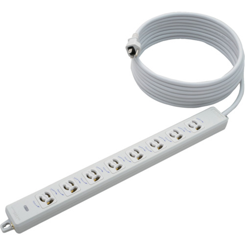 明工 横形OA用抜け止め接地タップ8コ口 ランプ マグネット付 VCTF5m接地プラグ付 1個（ご注文単位1個）【直送品】