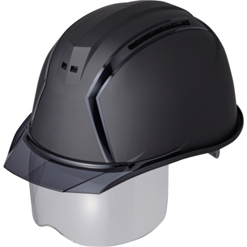 スミハット MXCS型 帽体(マットブラック)・バイザー(グレースモーク)・シールド付き 1個（ご注文単位1個）【直送品】