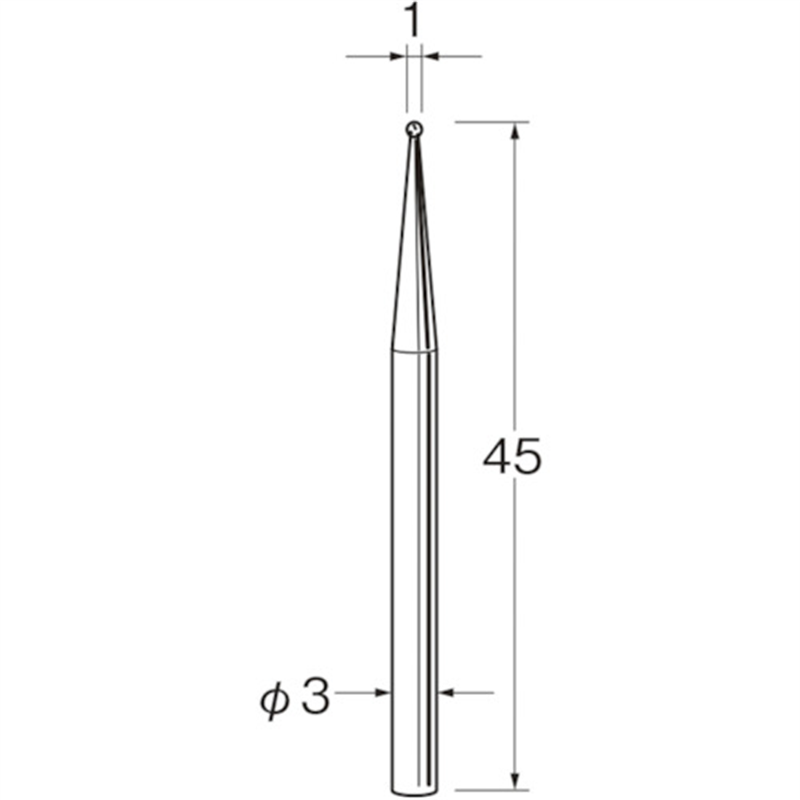 リューター 軸付電着ボラゾン砥石N1010 1袋（ご注文単位1袋）【直送品】