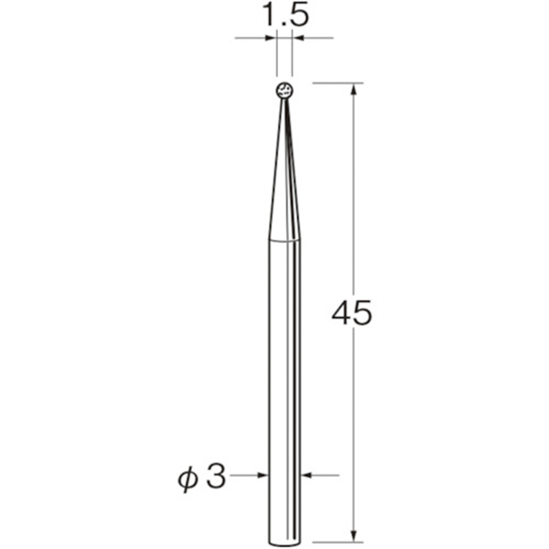 リューター 軸付電着ボラゾン砥石N1015 1袋（ご注文単位1袋）【直送品】