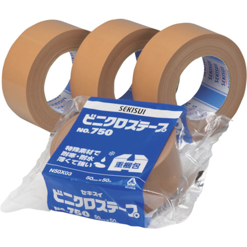 積水 ビニクロステープ#750 38X50 1巻（ご注文単位36巻）【直送品】