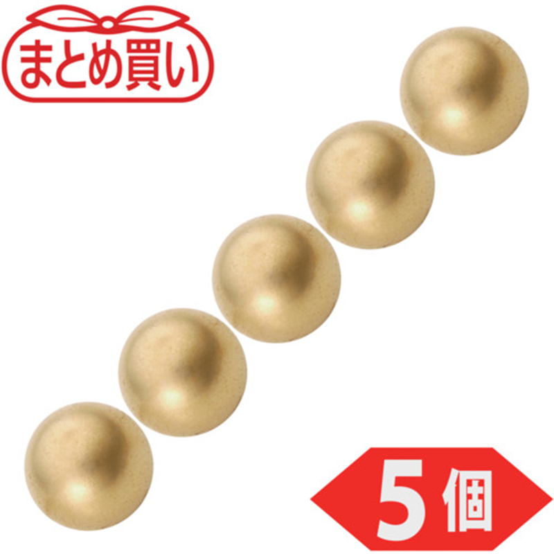 TRUSCO まとめ買い ネオジム磁石 ボール型 外径15mm ゴールド 5個入 1パック（ご注文単位1パック）【直送品】