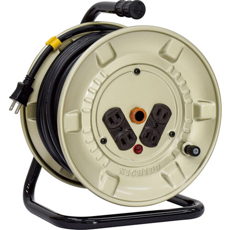 NICHIDO 電工ドラム 100V アースなし 50m 1台（ご注文単位1台）【直送品】