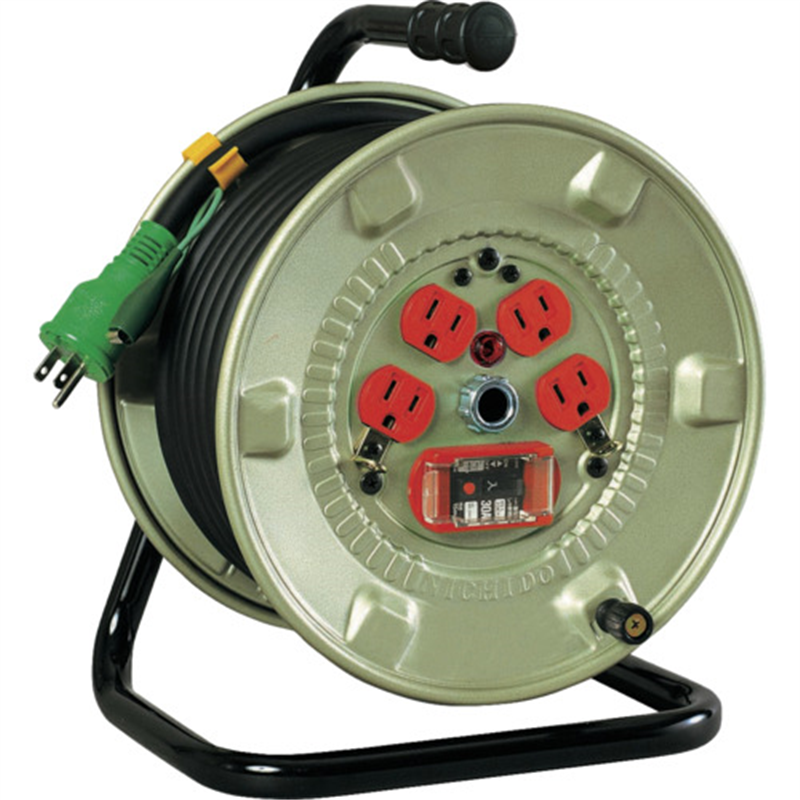 NICHIDO 電工ドラム 100V 過負荷漏電保護兼用ブレーカー付 20m 1台（ご注文単位1台）【直送品】