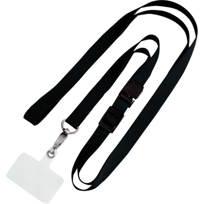 OP スマホ用ロングストラップ 1本 黒 1本（ご注文単位1本）【直送品】