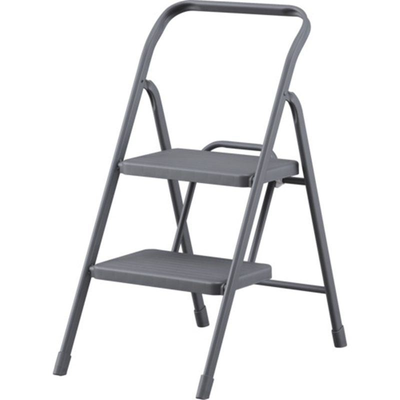 IRIS 踏台・椅子・ディスプレイラック 299954 折りたたみステップ2段 ダークグレー 1台（ご注文単位1台）【直送品】