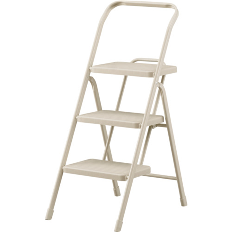 IRIS 踏台・椅子・ディスプレイラック 299956 折りたたみステップ3段 ライトベージュ 1台（ご注文単位1台）【直送品】