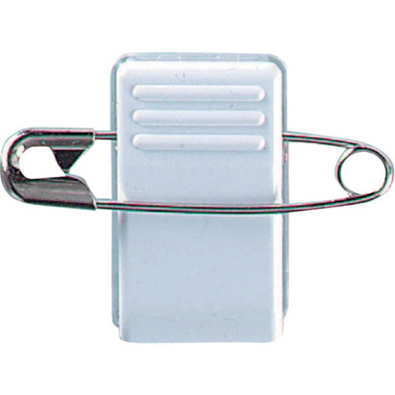 西敬 名札用プラスチッククリップ両面テープ付20個入 1パック（ご注文単位1パック）【直送品】